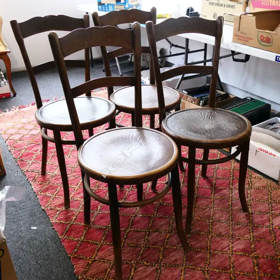 4 BENTWOOD DINING CHAIRS