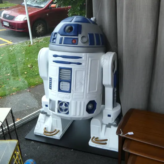 FIBREGLASS R2-D2 H.1100mm THE STAR WARS FICTIONAL ROBOT. Same size as original.