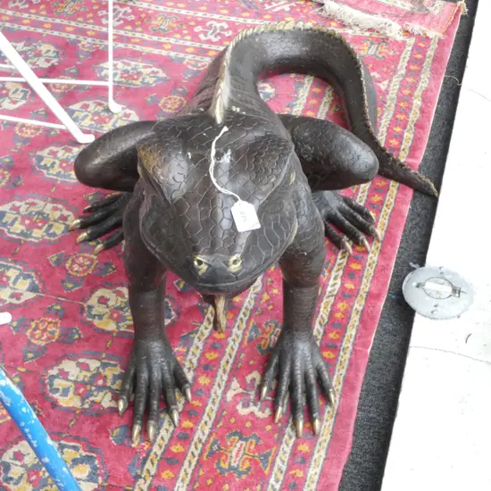 BRONZE IGUANA LIZARD 650x1050x540mm