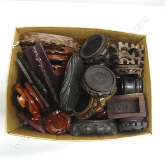 BOX COLLECTION OF CHINESE WOOD STANDS