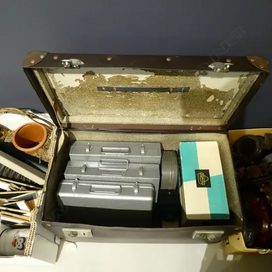 MINOLTA PROJECTOR + ASST. FILM, CASED