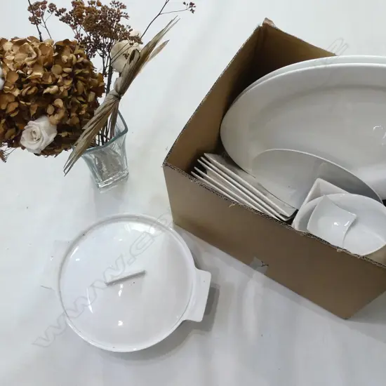 ASST. WHITE CHINA; PLATTERS ETC