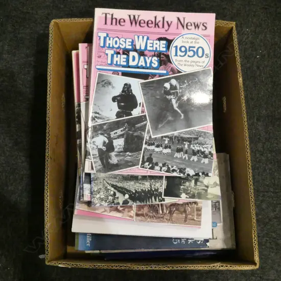 ASST BOOKS; WEEKLY NEWS 'THOSE WERE THE DAYS', etc