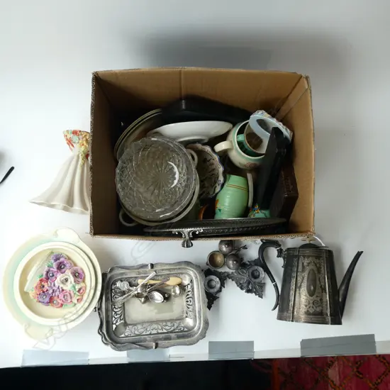 EP, DECO CHINA INCL. CLARICE CLIFF 'MY GARDEN' VASE H.195mm