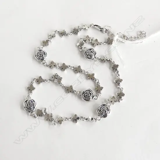 MODERN SILVER DESIGNER NECKLACE L.440mm 23.3gms