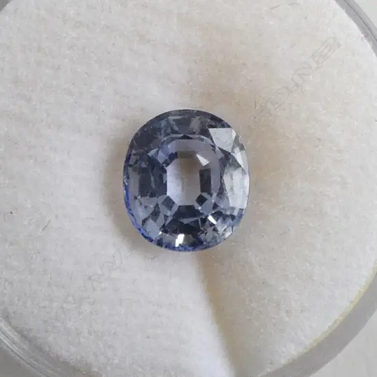 OVAL CUT UNSET SAPPHIRE LIGHT CORNFLOWER BLUE TONE (with old valuation)