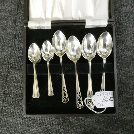 11 STG SILVER TEASPOONS (5+6) 98grms