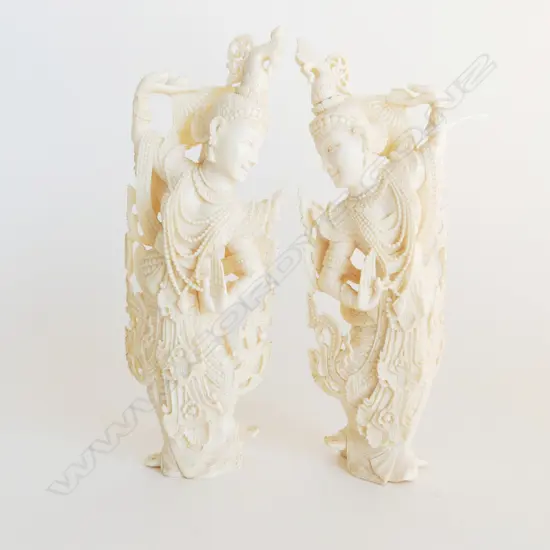 PR THAI IVORY DANCING FIGURINES H170MM