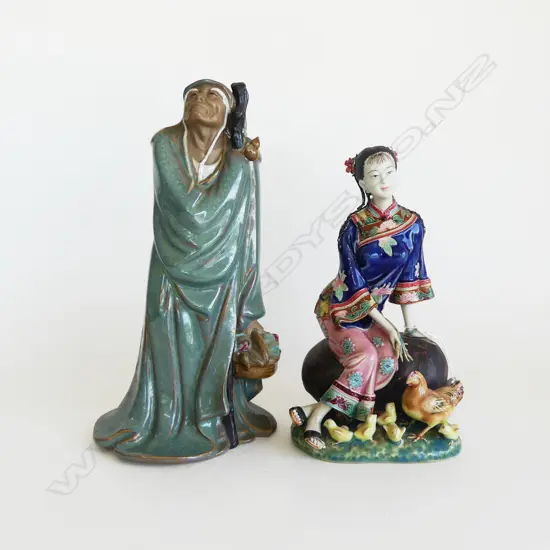 2 CHINESE FIGURES H.280mm