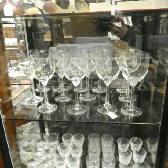 13 VILLEROY & BOCH CRYSTAL WINE GLASSES H.205mm