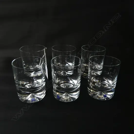 SET 6 1970's ROYAL KRONA SWEDISH SPIRIT GLASSES labelled