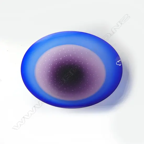 LG GARRY NASH ART GLASS BOWL, SIGNED & DATED '96 355mm dia