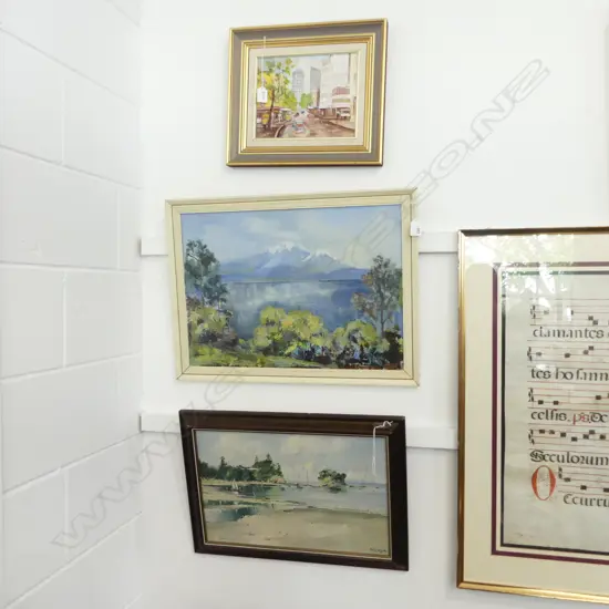 2 ORIGINAL FRAMED WORKS & PETER J. WALLERS PRINT