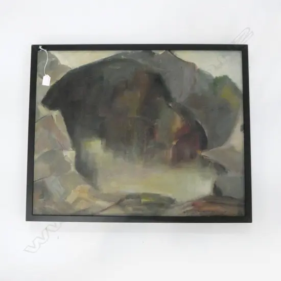 VIDA STEINERT (1904-1999), CAVE, OIL ON BOARD, 540x680mm