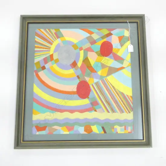 LLOYD HILLYER ABSTRACT ACRYLIC, 470x430mm