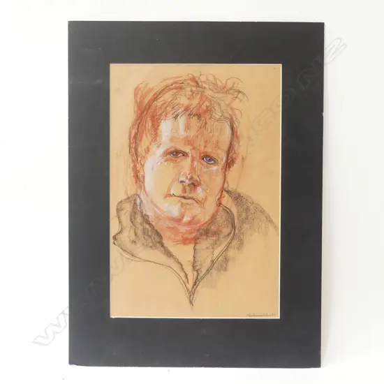 ANA MARTUIEAU, "MIKE" PORTRAIT, POWDER PAINT, 350 X 460MM