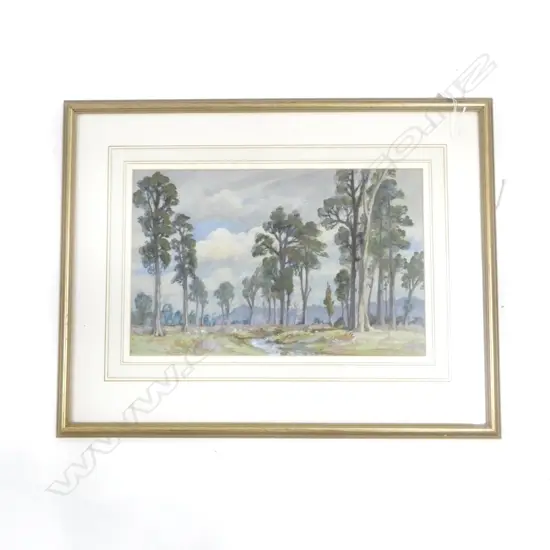 K AIRINI VANE, LANDSCAPE w. GUMS, GOUACHE 270x420mm