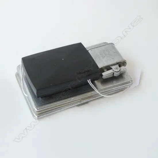 ORIG. BOXED RONSON VARAFLAME LIGHTER, LIGHTER, 1 SCOTLAND 1 NZ CIG CASE (4)