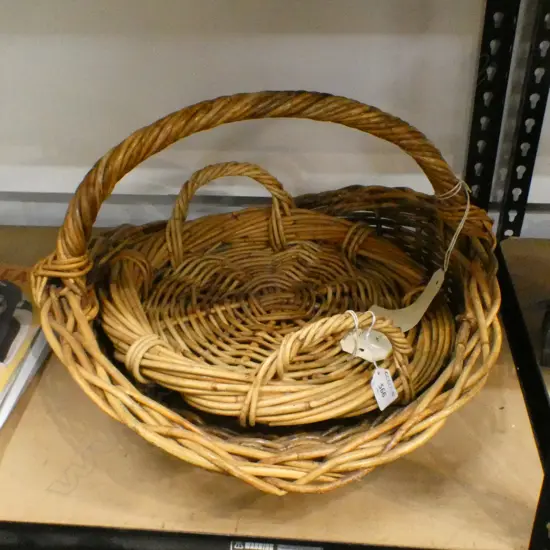 WILLOW BASKET & TRAY H.330mm 