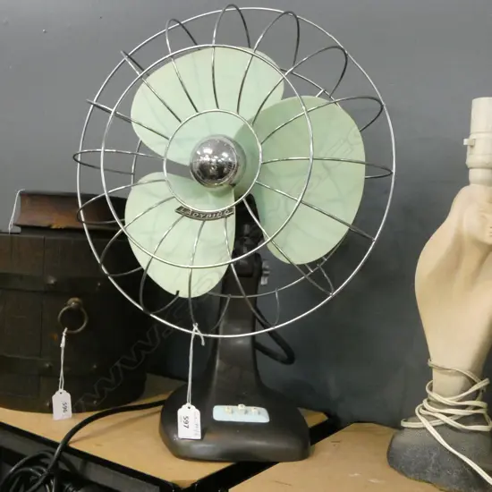 VINTAGE 'LADYBIRD' ELECTRIC FAN. FULLY OPERATIONAL & QUIET. H.490mm