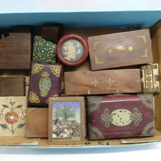 COLLECTION OF 12  TRINKET BOXES