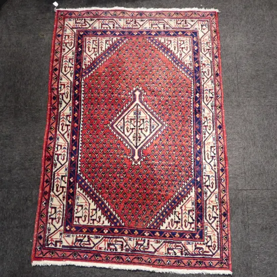 PERSIAN HAND KNOTTED HAMADAN RUG 1550 x 1070mm