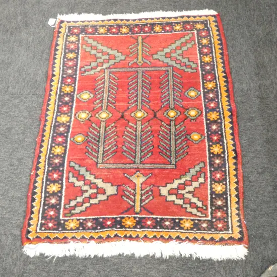 SMALL PERSIAN HAND KNOTTED RUG...