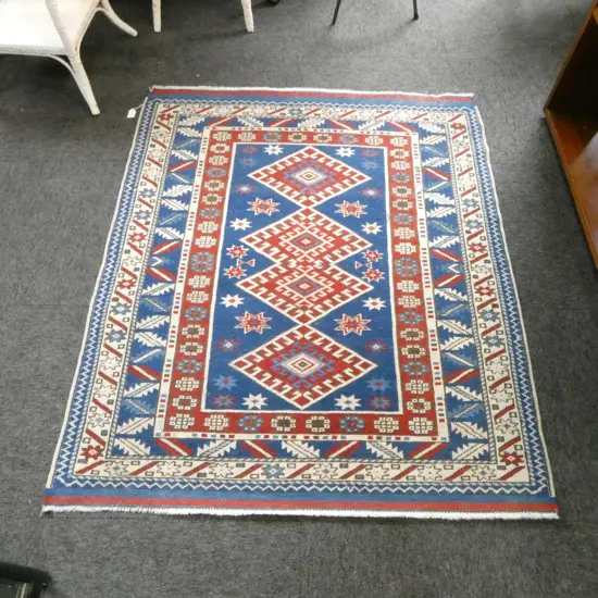 HAND KNOTTED WOOL PILE RUG 1300x1080mm