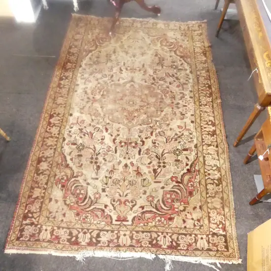 HAND KNOTTED WOOL PILE RUG FAULTS 2500x1550mm