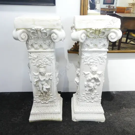 PR PLASTER COLUMNS w. PUTTI DECORATION 330x330x840mm