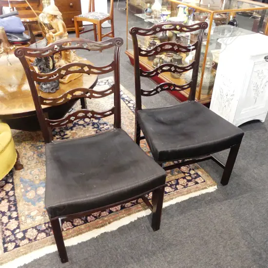 PR LADDER BACK DINING CHAIRS