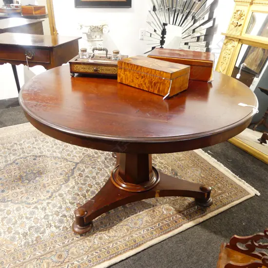 REGENCY MAHOGANY SUPPER TABLE 1135mm dia