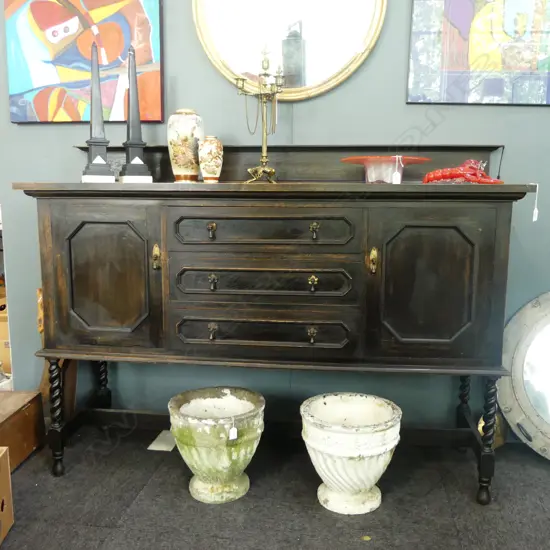 JACOBEAN STYLE OAK SIDEBOARD 1600x490x1155mm