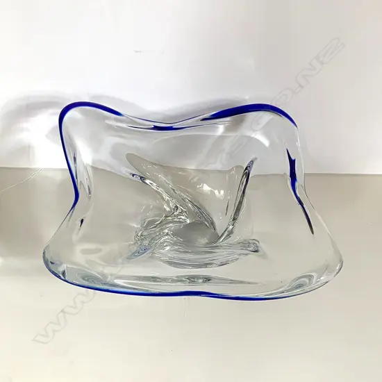 ART GLASS FRUIT BOWL (MURANO?) 270mm dia