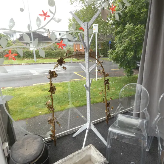 WHITE PAINTED COAT HANGER H.1780mm