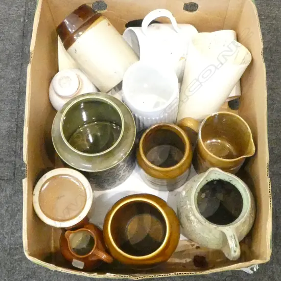 ASST MODERN CERAMIC PLANTERS, POTTERY & STONEWARE JUGS etc (FAULTS)