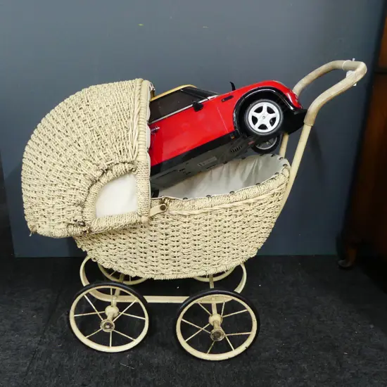 VINTAGE PRAM L.700mm & RED MINI AF L.480mm