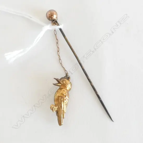 9ct KOOKABURRA STICK PIN, 1.3gm