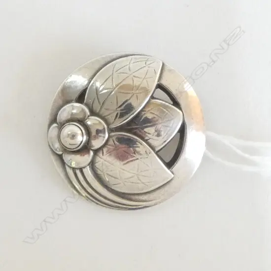 VINTAGE GEORG JENSEN SILVER BROOCH, DENMARK (CD7822)
