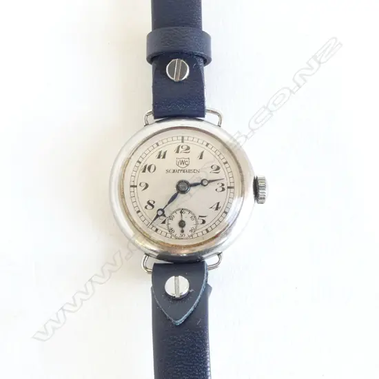 1920'S IWC LADIES WRISTWATCH modern leather strap silver? case