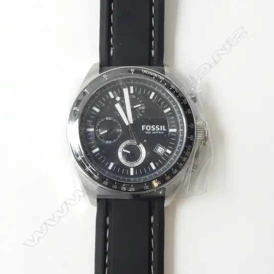 GENTS FOSSIL BRAND CHRONOGRAPH WRISTWATCH, NEW OLD STOCK