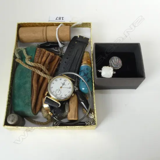 ASST. JEWELLERY INCL. 3 WRIST WATCHES, 2 RINGS ETC