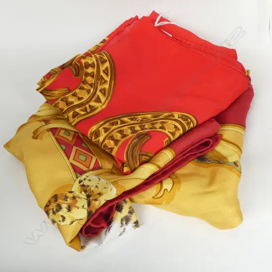 2 SILK SCARVES; CHANEL & SALVATORE FERRAGAMO