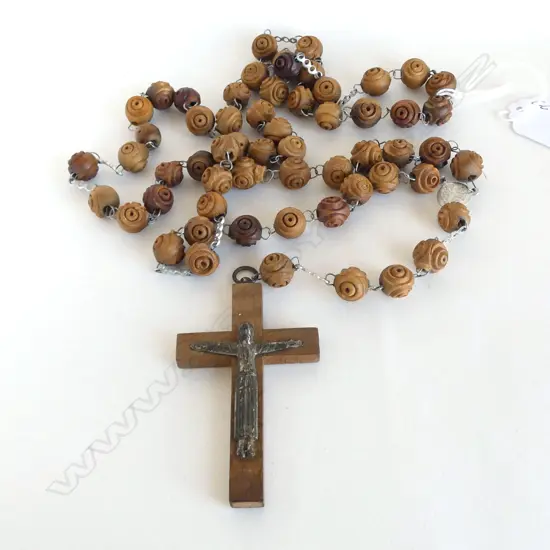 'JERUSALEM' PILGRIM'S WOODEN ROSARY
