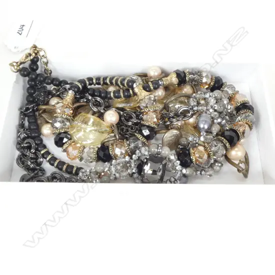 THREE ITALIAN COSTUME NECKLACES & MATCHING BRACELET