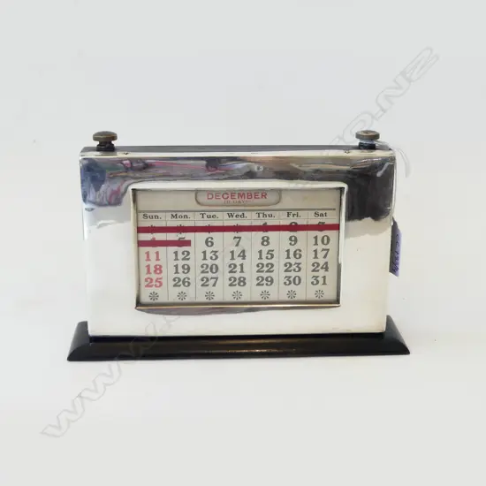 STG SILVER PERPETUAL CALENDAR, B'HAM 1926 210x50x135mm