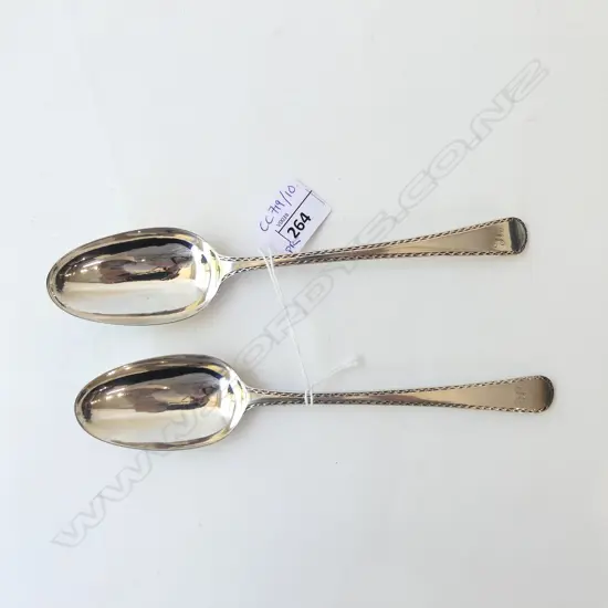 PR STG SILVER TABLESPOONS, LONDON 1776 114gms