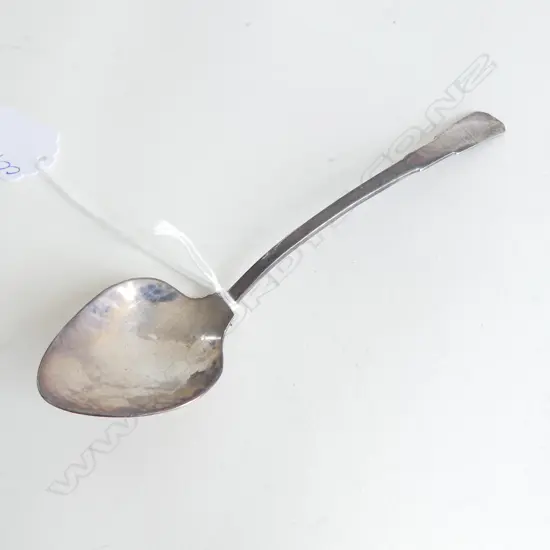 NZ Arts & Crafts 1930's/1940's SILVER JAM or PRESERVE SPOON MABEL CAYGILL CHCH? 26gms. hammered finish. Engraved mark