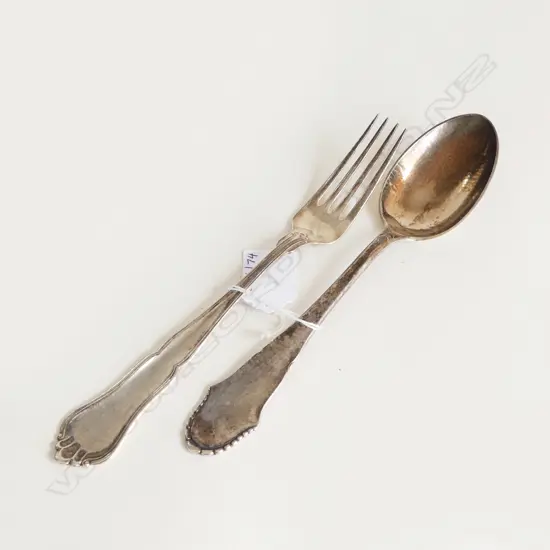 DANISH SILVER DINNER TABLESPOON & FORK 108GMS