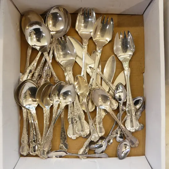 36PCS RODD CAMILLE 6 BUFFET FORKS, 6 SWEET SPOONS, 6 T/SPNS, 6 BUTTER KNIVES, 6 COFFEE SPNS 
